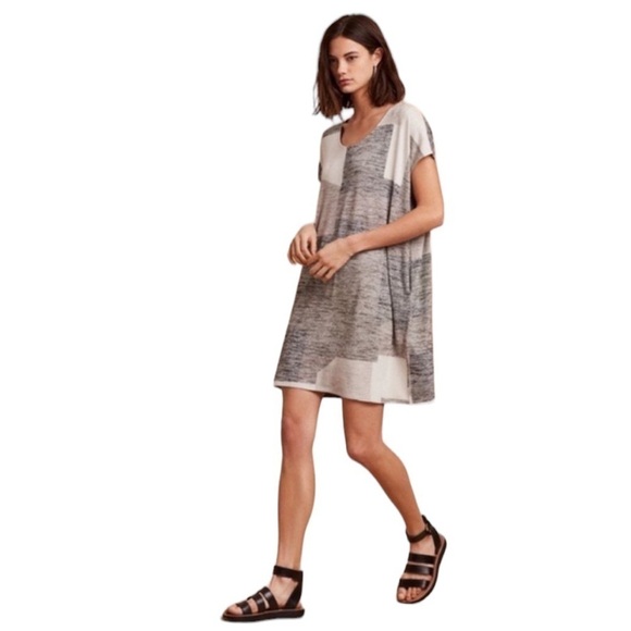 Wilfred Free Aritzia Lorelei Patchwork Soft Jersey Knit Relaxed Fit Dress XS - Picture 2 of 11